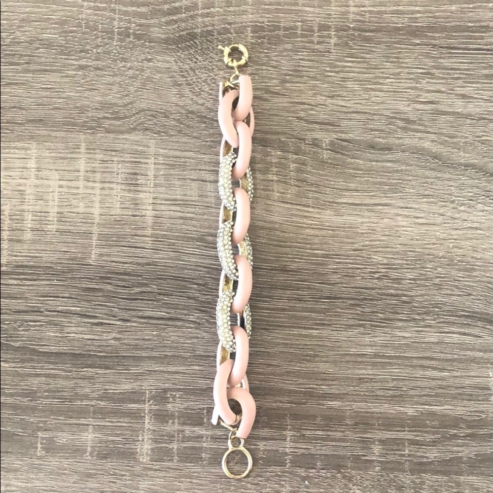 Blush, Gold, & Rhinestone Bracelet - Picture 3 of 5